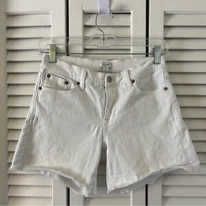 J Crew Factory White Denim Shorts Size 26 (inseam 5 inches)